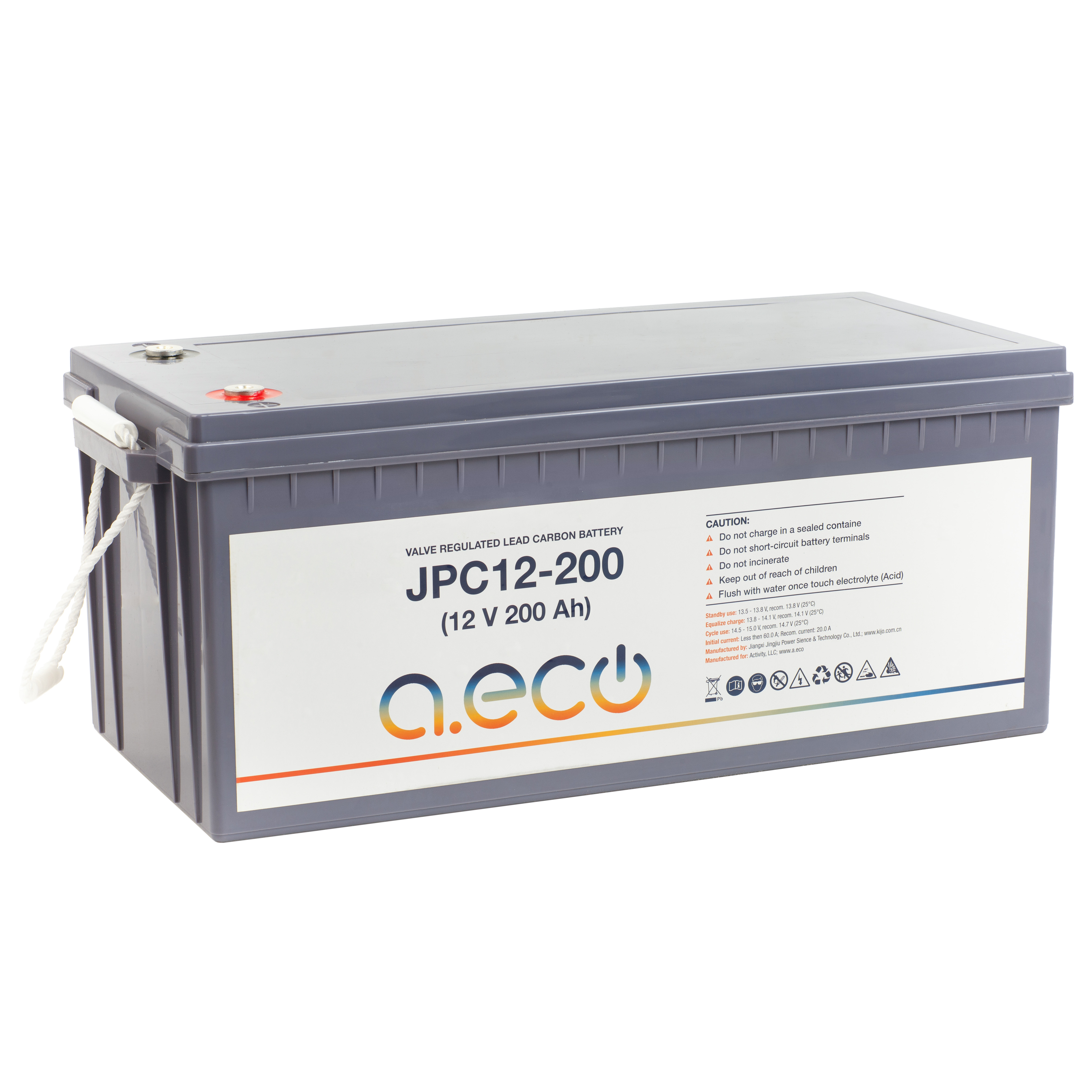 Свинцово-карбоновый аккумулятор a.eco JPC12-200 (12V / 200Ah)