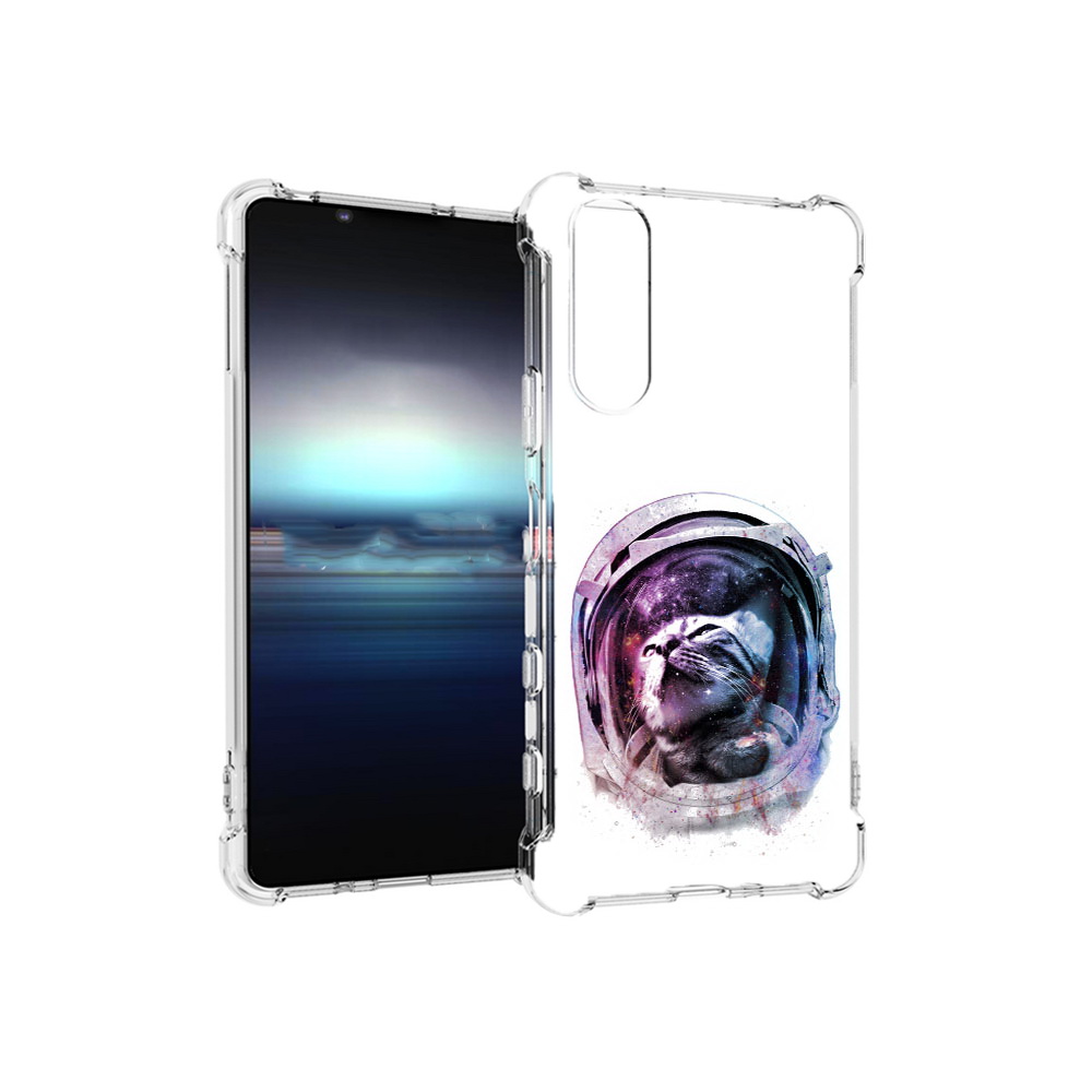 

Чехол MyPads Tocco для Sony Xperia 5 кот в шлеме (PT154834.228.396), Прозрачный, Tocco