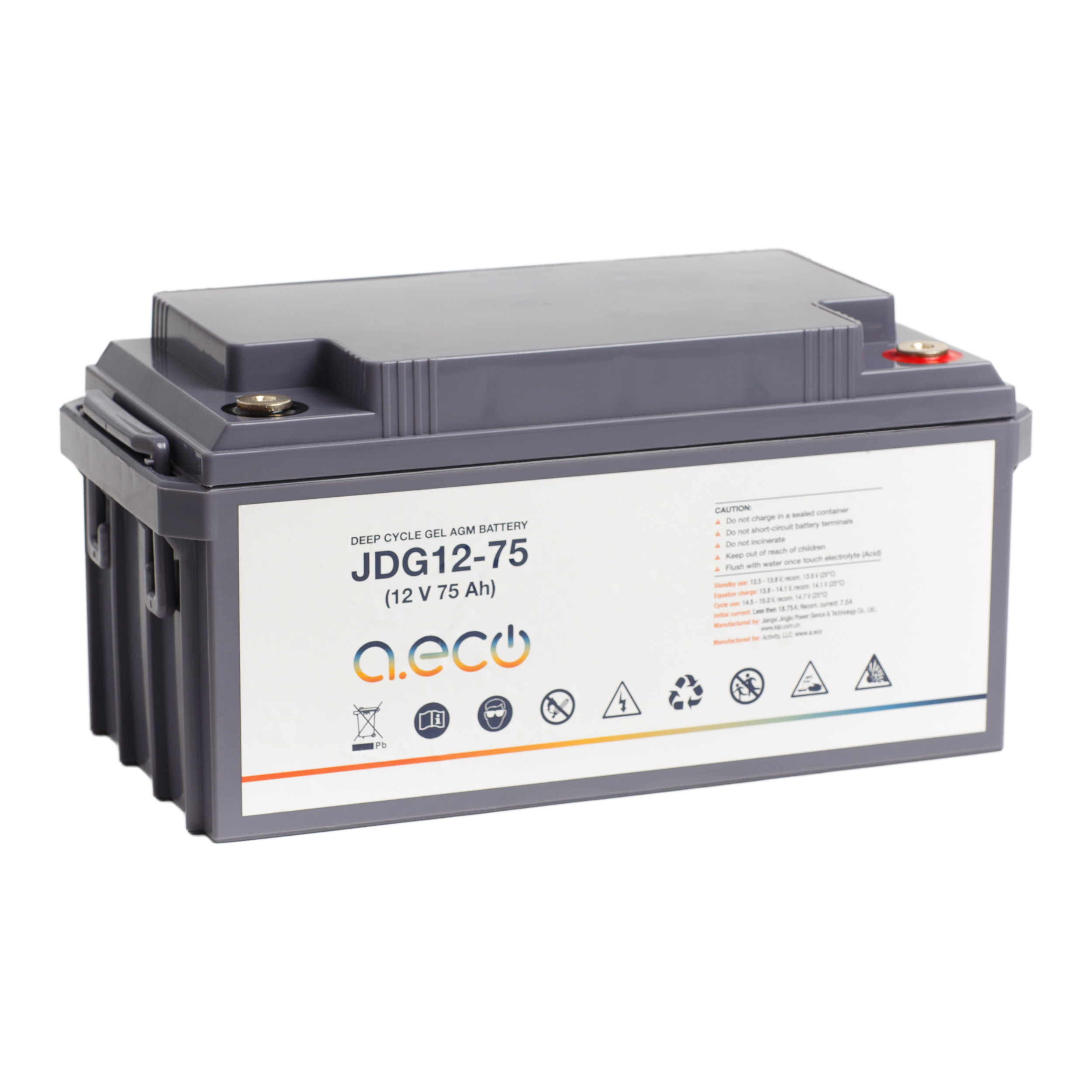 

Аккумулятор AGM GEL a.eco JDG12-75 (12В / 75Ач), JDG12