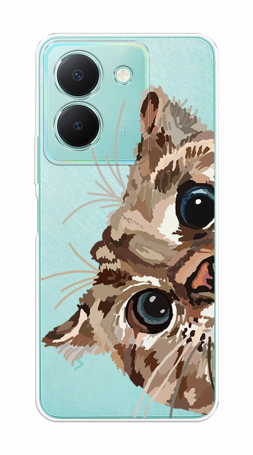 

Чехол на Vivo Y36 "Любопытный кот", Коричневый;синий;черный, 268950-1