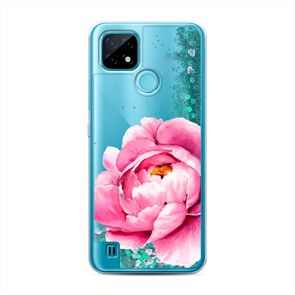 

Жидкий чехол с блестками "Прекрасный пион" на Realme C21