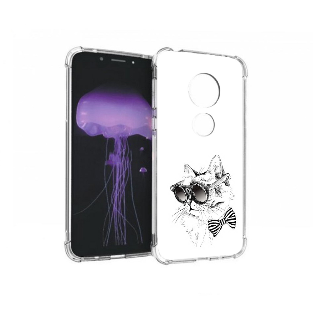 Чехол MyPads Tocco для Motorola Moto G7 крутая кошка в очках (PT123662.354.421)