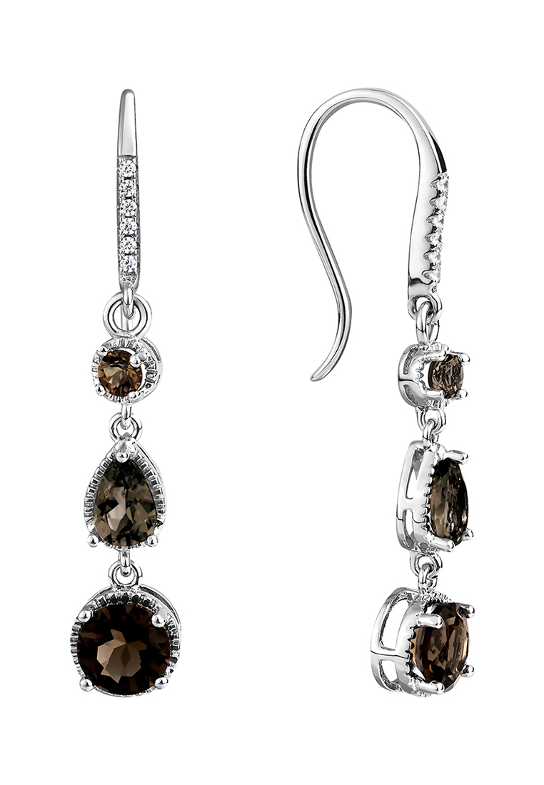 

Серьги подвески из серебра с раухтопазом Kari Jewelry СЛ-2600-РТ, СЛ-2600-РТ