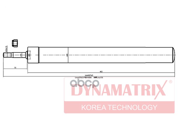 фото Амортизатор подвески газонаполненный dynamatrix-korea арт. dsa366007