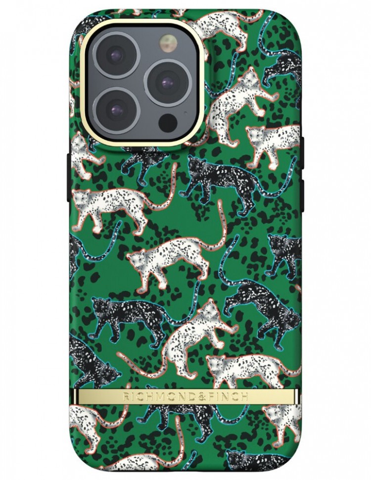 фото Чехол richmond finch для iphone 13 pro max "зеленый леопард" (green leopard) (r47047)