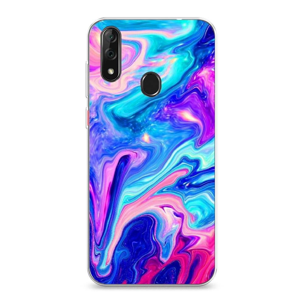 фото Силиконовый чехол "потеки краски" на zte blade v10 awog