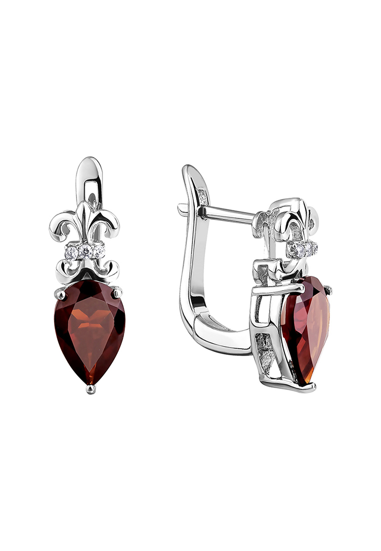 

Серьги из серебра с гранатом/фианитом Kari Jewelry СЛ-494-ГР, СЛ-494-ГР