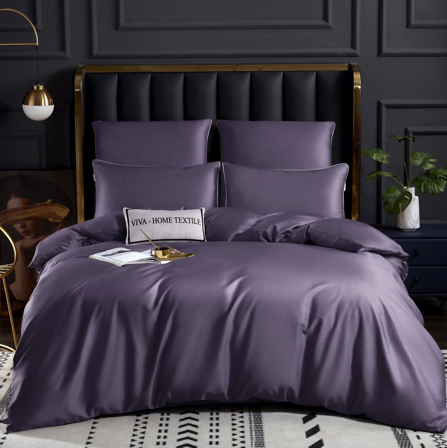 

Комплект постельного белья VIVA HOME TEXTILE сатин Премиум, Однотонный Сатин Премиум