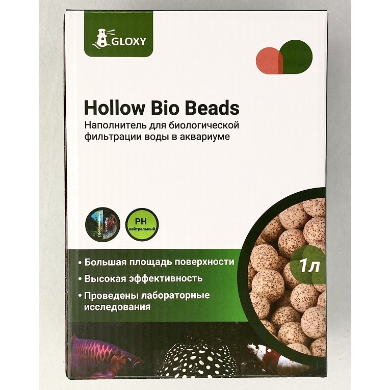 Наполнитель для биологической фильтрации воды Gloxy Hollow Bio Beads 1 л 1889₽