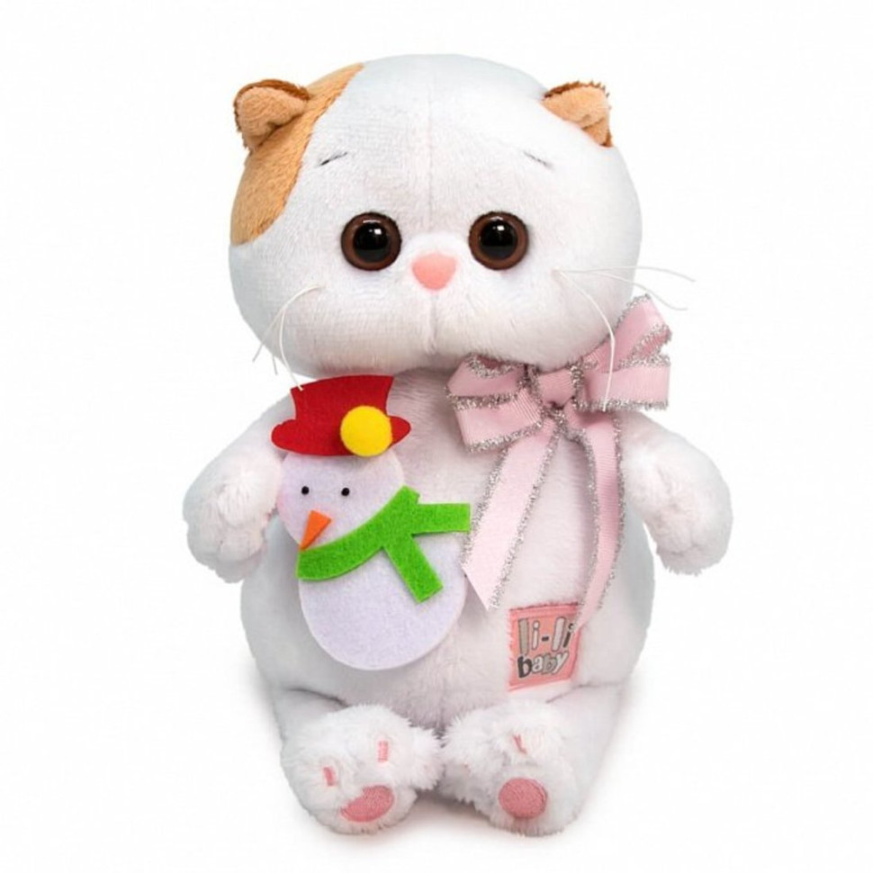 

Мягкая игрушка Budi Basa Кошечка Ли-Ли BABY с игрушкой Снеговик 20 см арт. 326662, Белый, НИ-326662