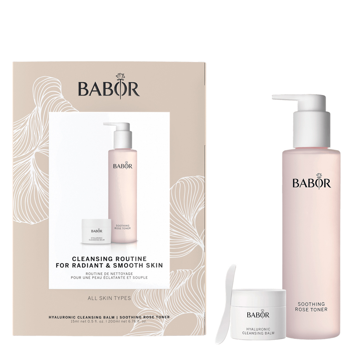 Набор Babor Cleans Balm Rose Toner Set Очищающий бальзам и Смягчающий розовый тоник