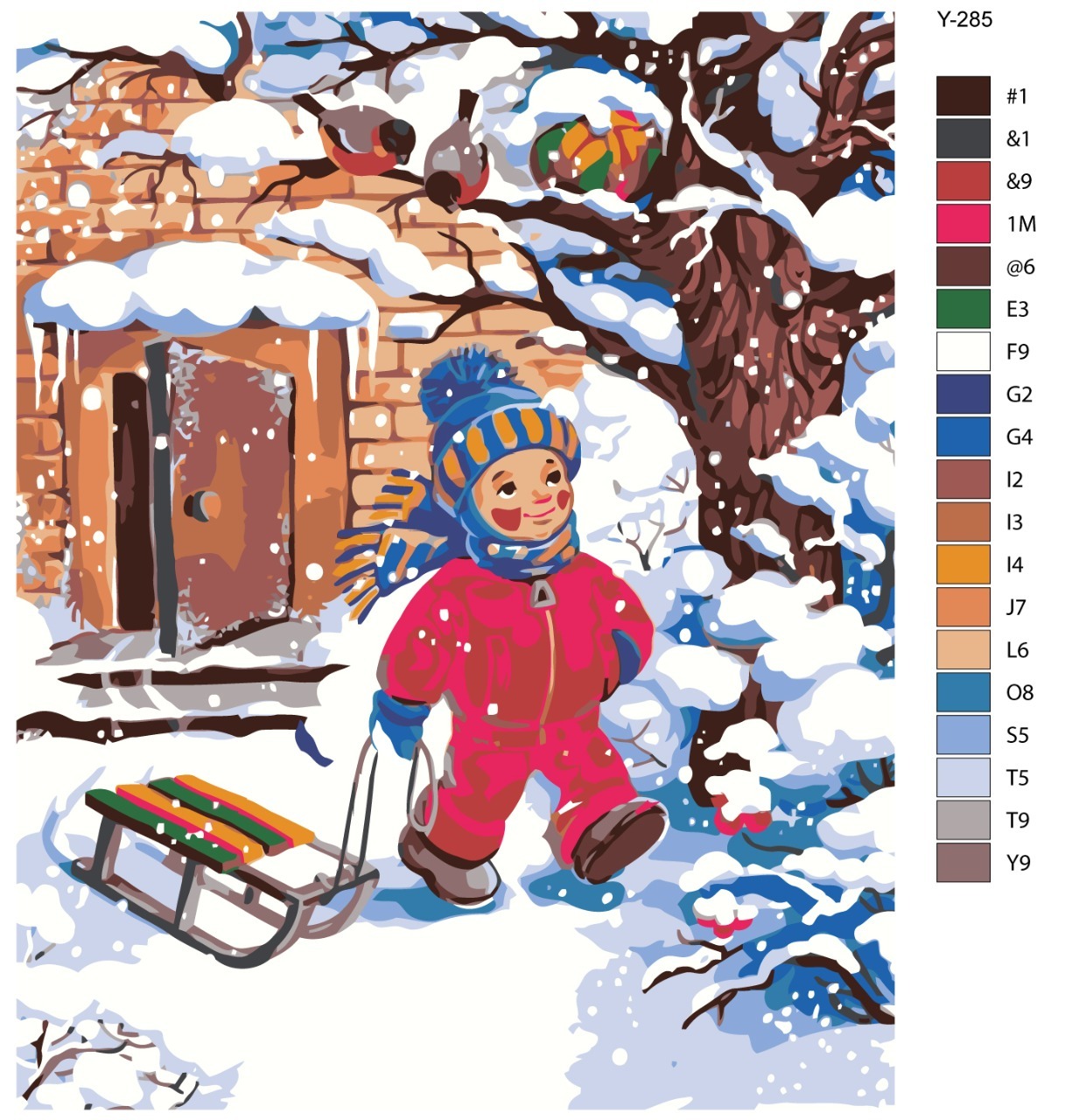 

Картина по номерам BRUSHES-PAINTS Y-285, Зимние развлечения. Новый год