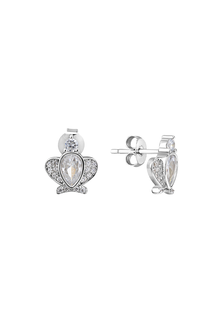 Серьги-пусеты из серебра с фианитом Kari Jewelry СЛ-423