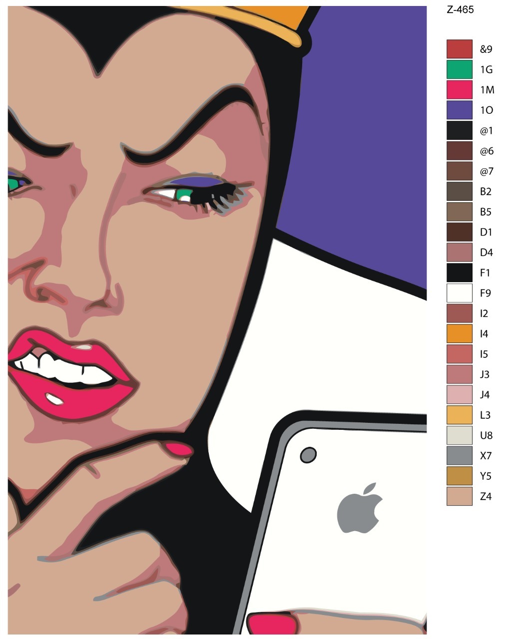 

Картина по номерам BRUSHES-PAINTS Z-465, Поп-арт Малефисента