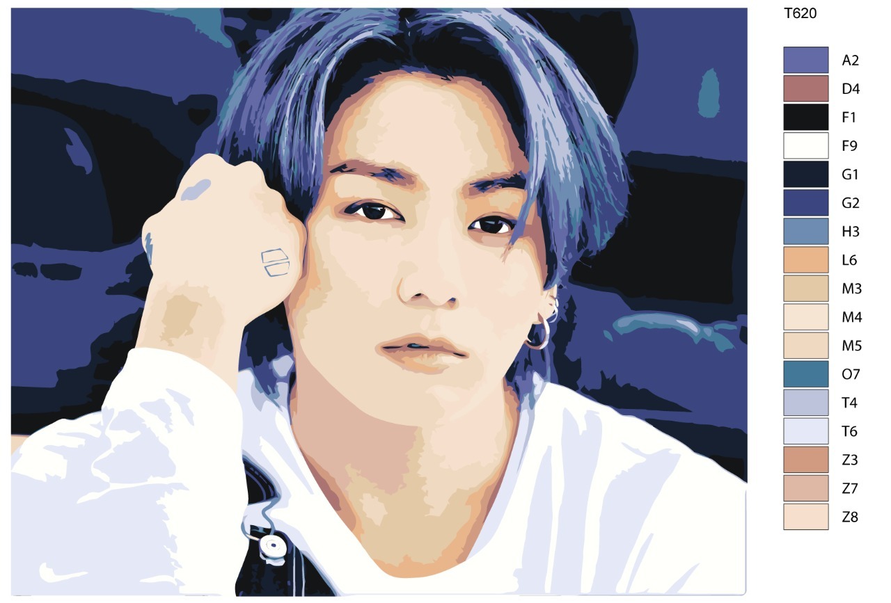 

Картина по номерам BRUSHES-PAINTS Т620, Чон Чонгук (Jung Jungkook), участник группы BTS