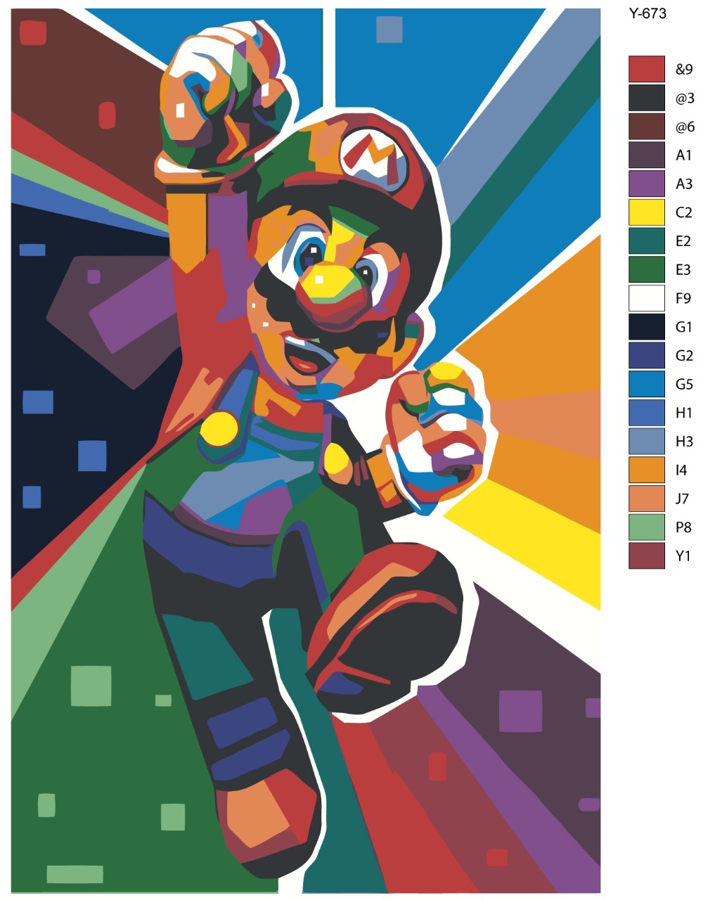

Картина по номерам BRUSHES-PAINTS Y-673, Super Mario (супер Марио). Радостный Марио