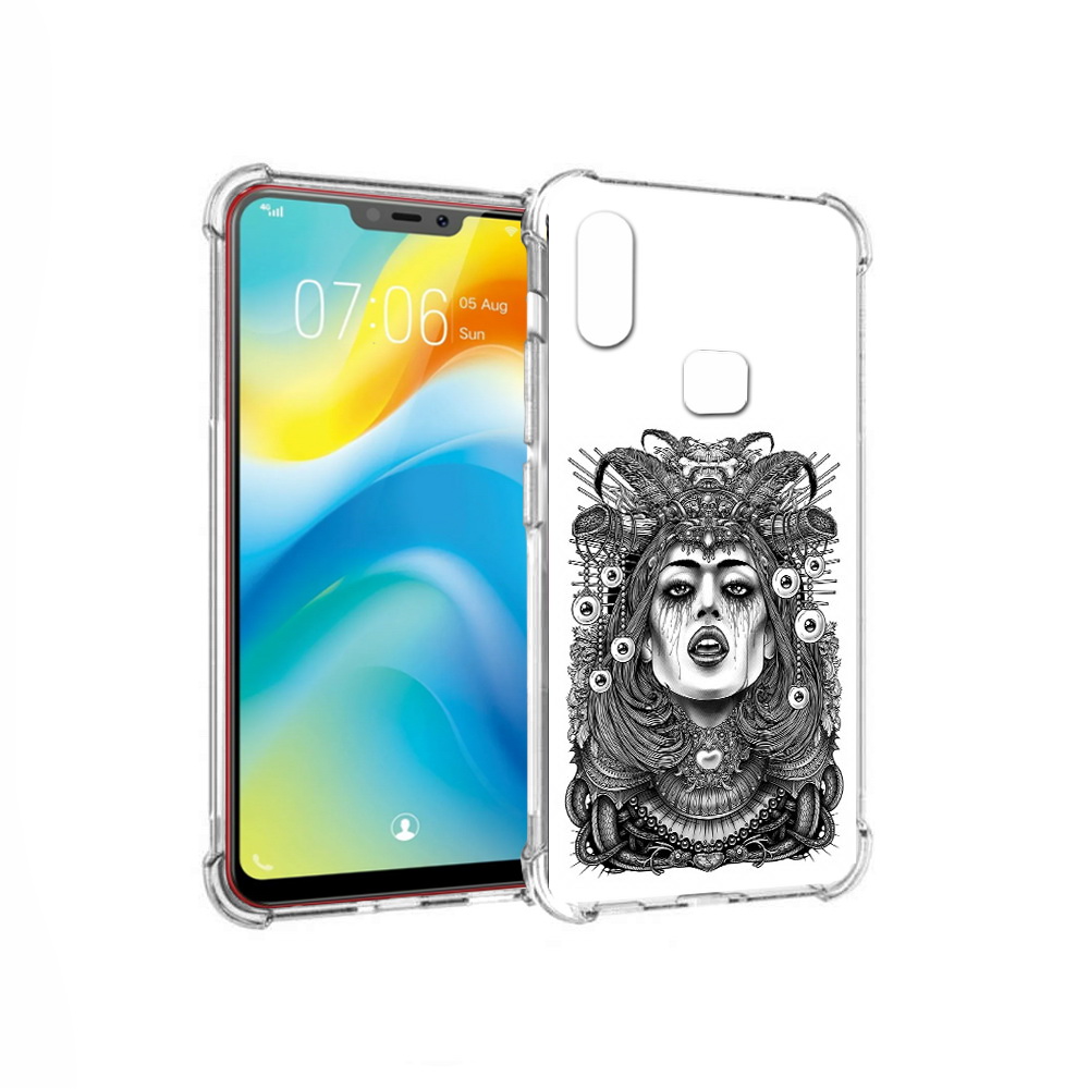 

Чехол MyPads Tocco для Vivo Y85 портрет девушки черно белый (PT108269.426.551), Прозрачный, Tocco