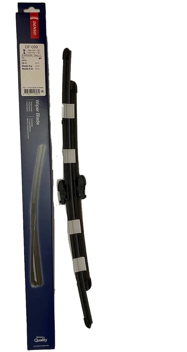 

Щетки бескаркасные Denso DF-099 600мм/450мм (CX-5 KF 04.17>, Mazda 6 Gj 09.18>), Denso Flat blade