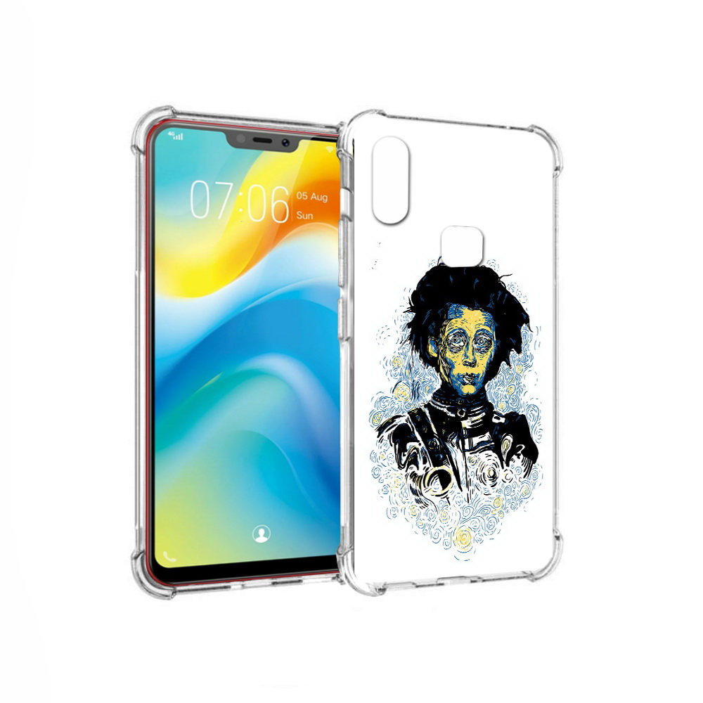 

Чехол MyPads Tocco для Vivo Y85 парень черно-белый абстракция (PT108269.426.535), Прозрачный, Tocco