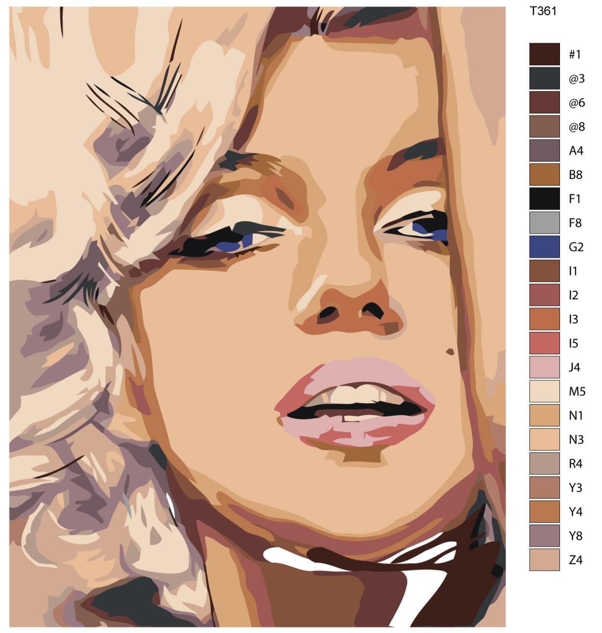 

Картина по номерам BRUSHES-PAINTS Т 361, Красотка Мэрилин