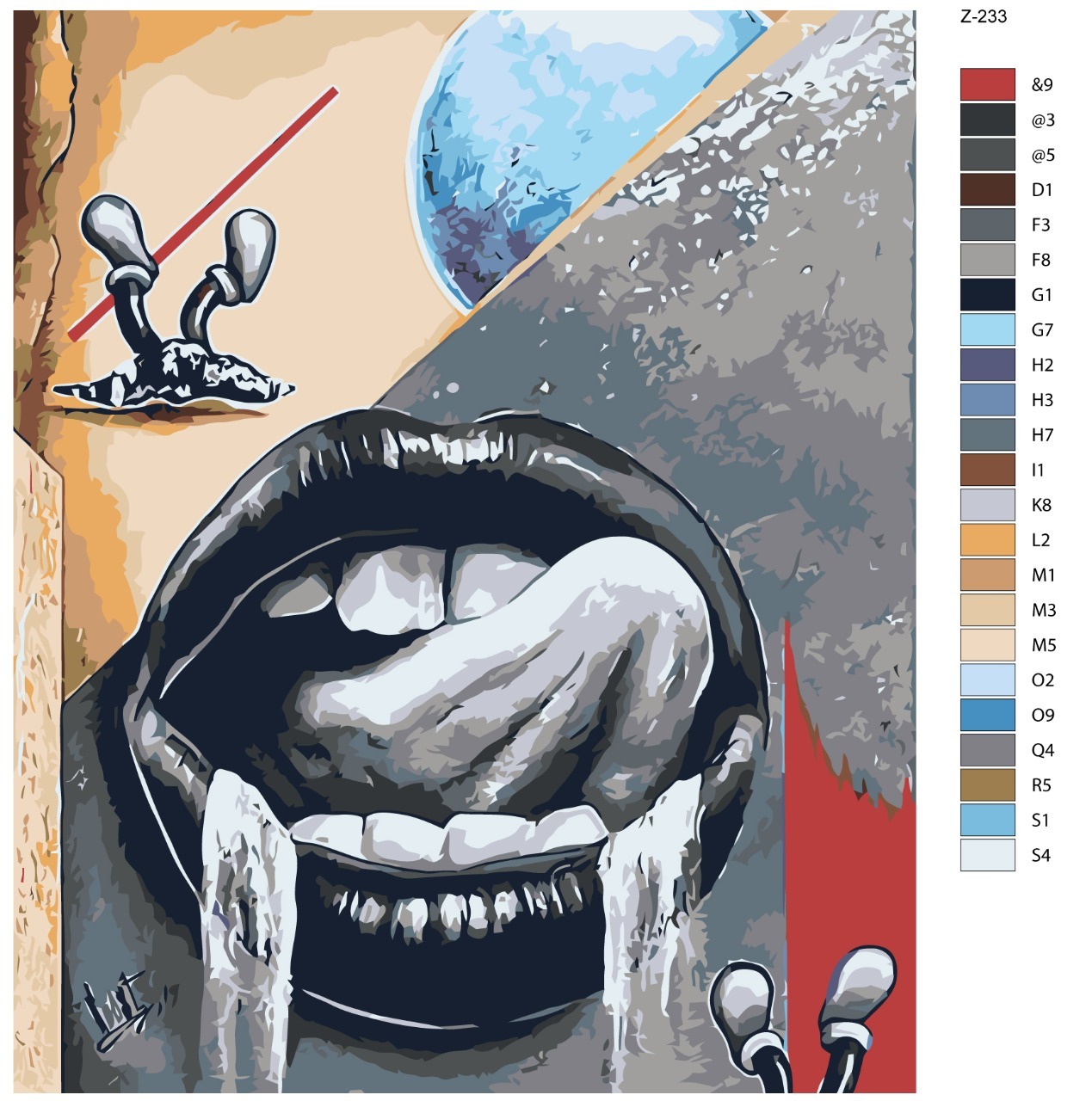 

Картина по номерам BRUSHES-PAINTS Z-233, Соблазнительные губы