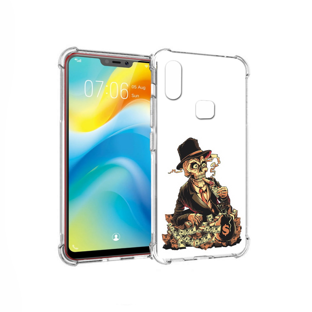 

Чехол MyPads Tocco для Vivo Y85 нарисованный череп с сигаретой (PT108269.426.515), Прозрачный, Tocco