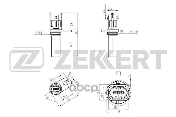

Датчик положения коленвала Opel Astra G H 98- Corsa B C 94- Vectra B C 95- Zafira A B 99-