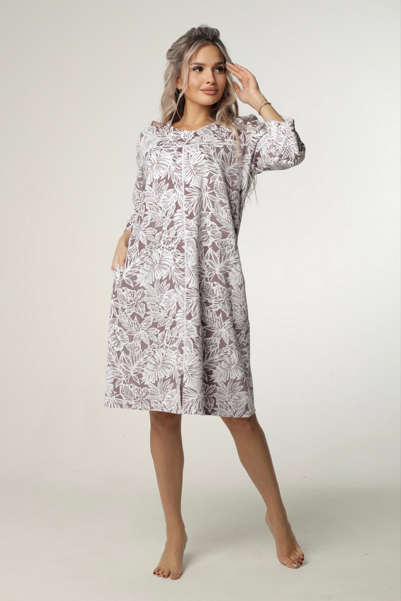 

Халат женский Elenatex Х-437 коричневый 48 RU, Х-437