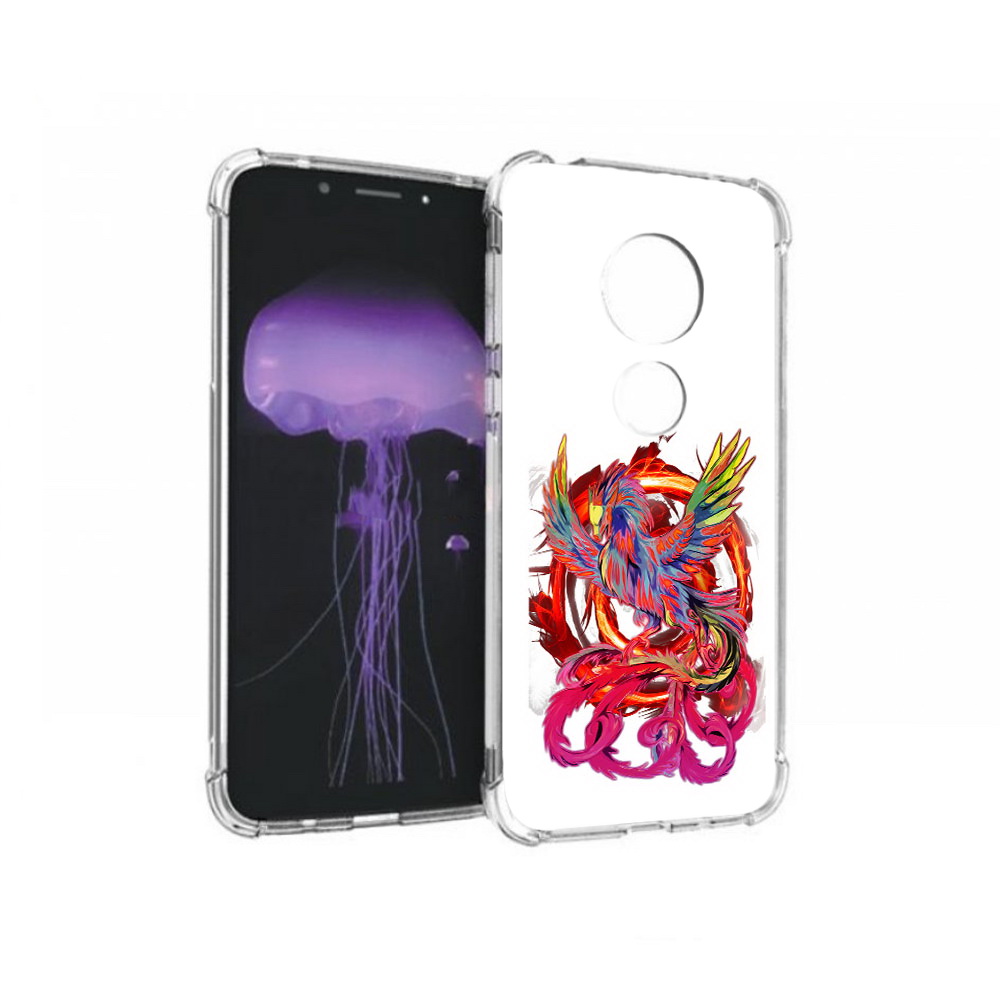 

Чехол MyPads Tocco для Motorola Moto G7 красочный феникс (PT123662.354.414), Прозрачный, Tocco