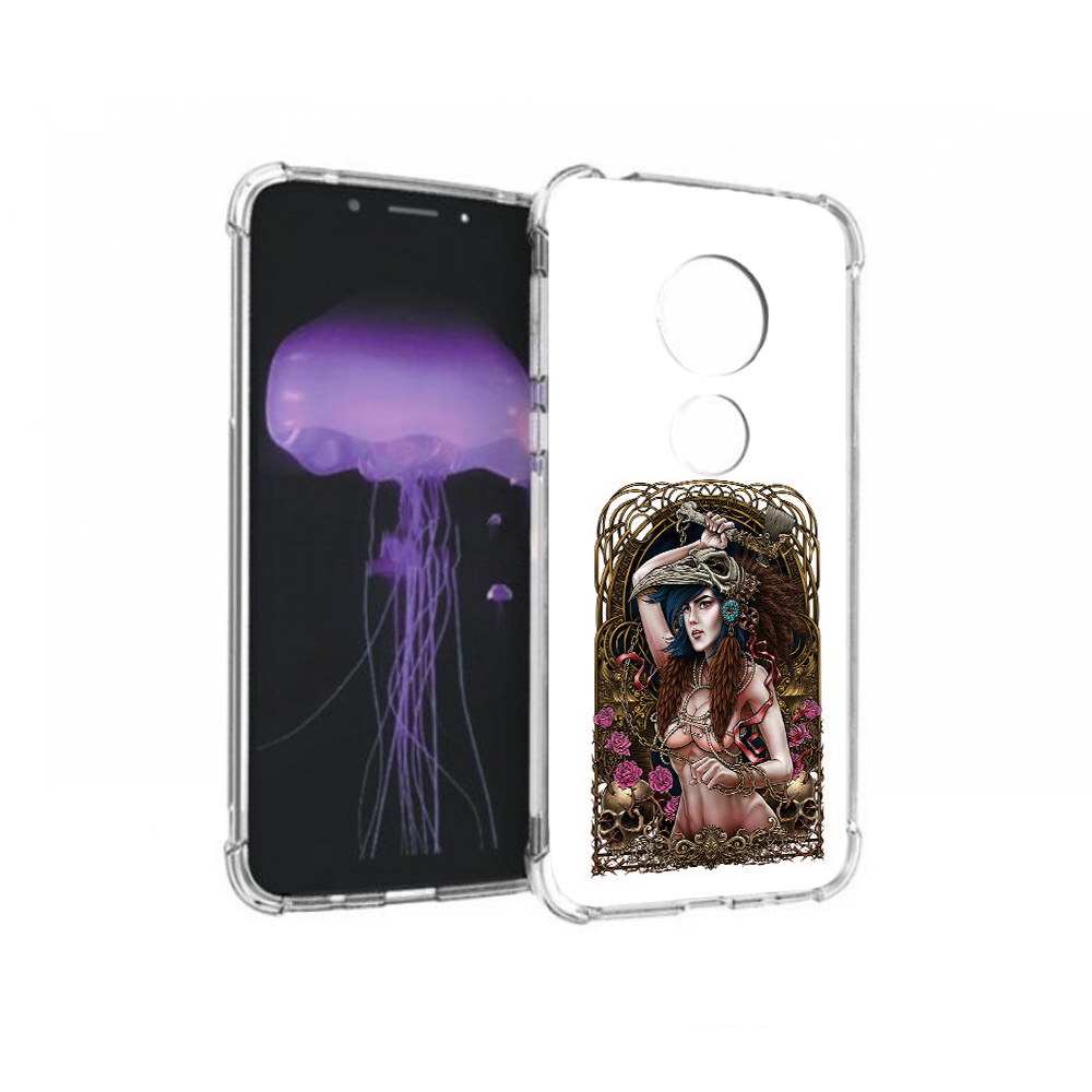 

Чехол MyPads Tocco для Motorola Moto G7 красивая девушка рисунок (PT123662.354.407), Прозрачный, Tocco