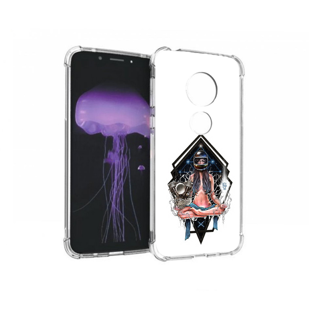 

Чехол MyPads Tocco для Motorola Moto G7 красивая девушка в шлеме (PT123662.354.406), Прозрачный, Tocco