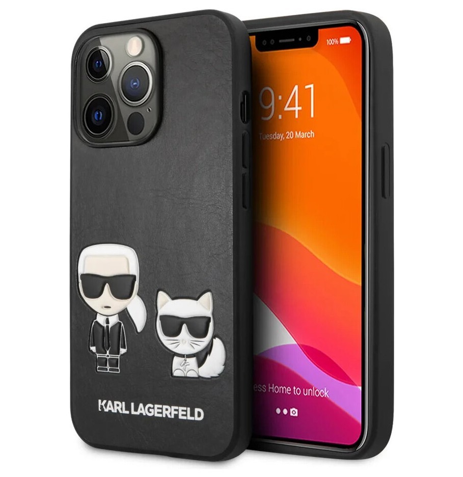 фото Чехол cg mobile karl lagerfeld pu karl choupette hard для iphone 13 pro черный