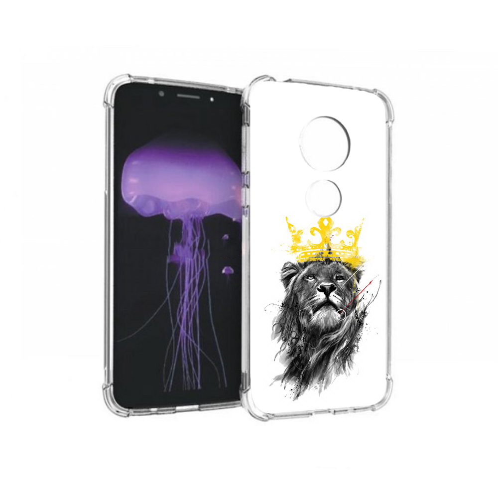 

Чехол MyPads Tocco для Motorola Moto G7 король-лев (PT123662.354.391), Прозрачный, Tocco