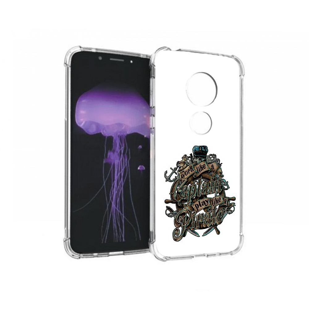 

Чехол MyPads Tocco для Motorola Moto G7 капитан пиратов (PT123662.354.385), Прозрачный, Tocco