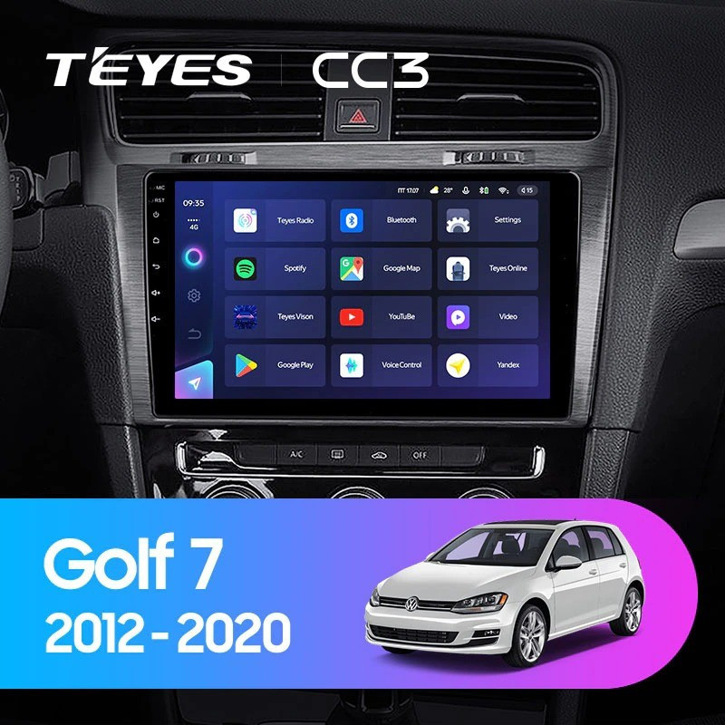 Штатная магнитола Teyes CC3L 4/64 Volkswagen Golf 7 MK7 (2014-2018) Тип-A