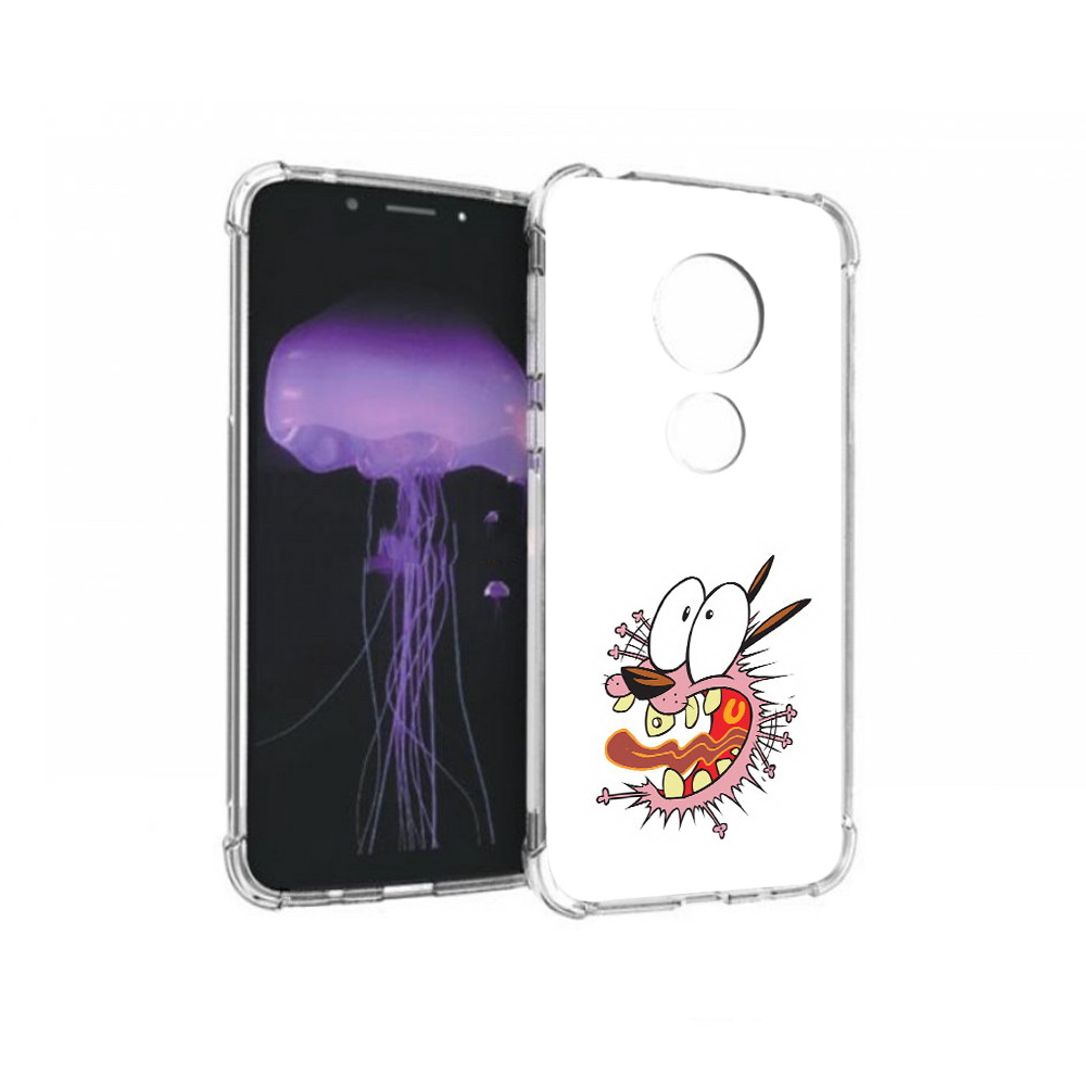 

Чехол MyPads Tocco для Motorola Moto G7 испуганный бобик (PT123662.354.381), Прозрачный, Tocco