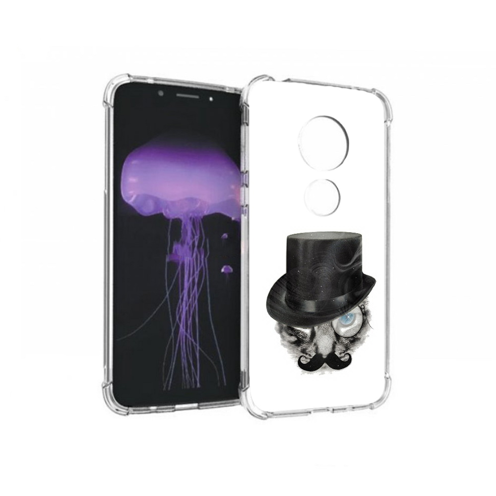 

Чехол MyPads Tocco для Motorola Moto G7 интелегентный кот (PT123662.354.378), Прозрачный, Tocco