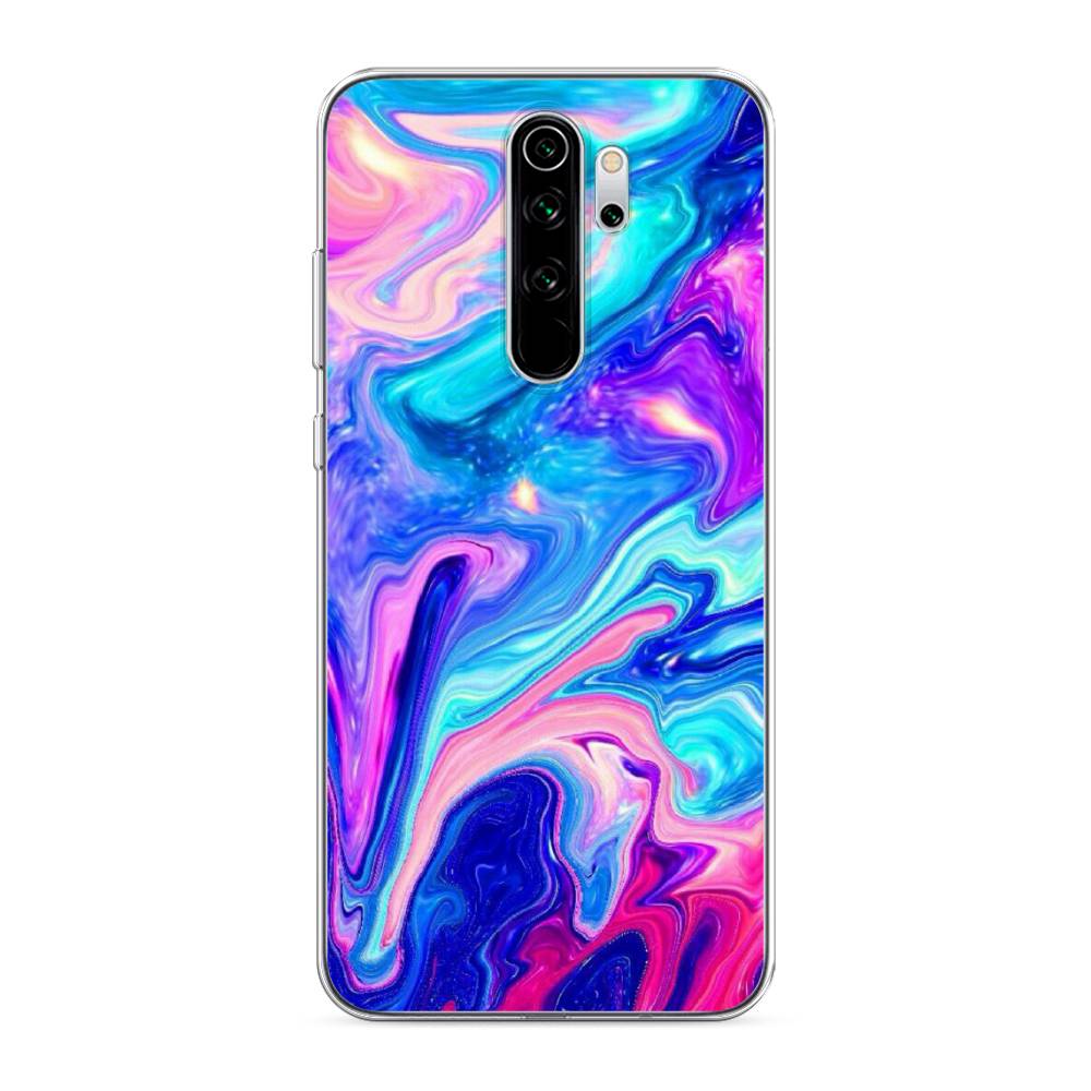 фото Силиконовый чехол "потеки краски" на xiaomi redmi note 8 pro awog