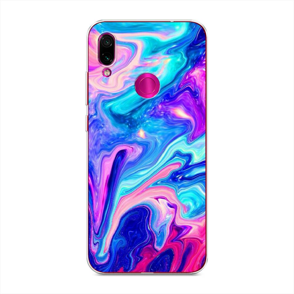 фото Силиконовый чехол "потеки краски" на xiaomi redmi note 7 awog