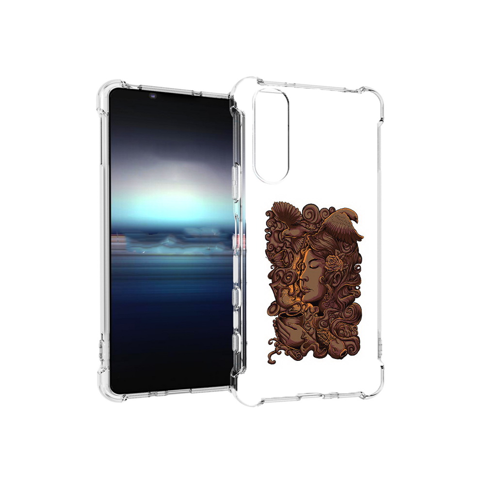 

Чехол MyPads Tocco для Sony Xperia 5 девушка с длинными волосами абстракция, Прозрачный, Tocco