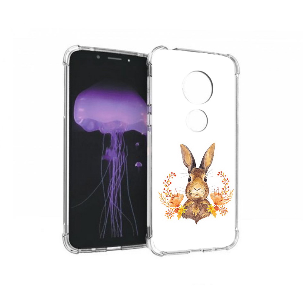 

Чехол MyPads Tocco для Motorola Moto G7 зайка в цветах (PT123662.354.349), Прозрачный, Tocco