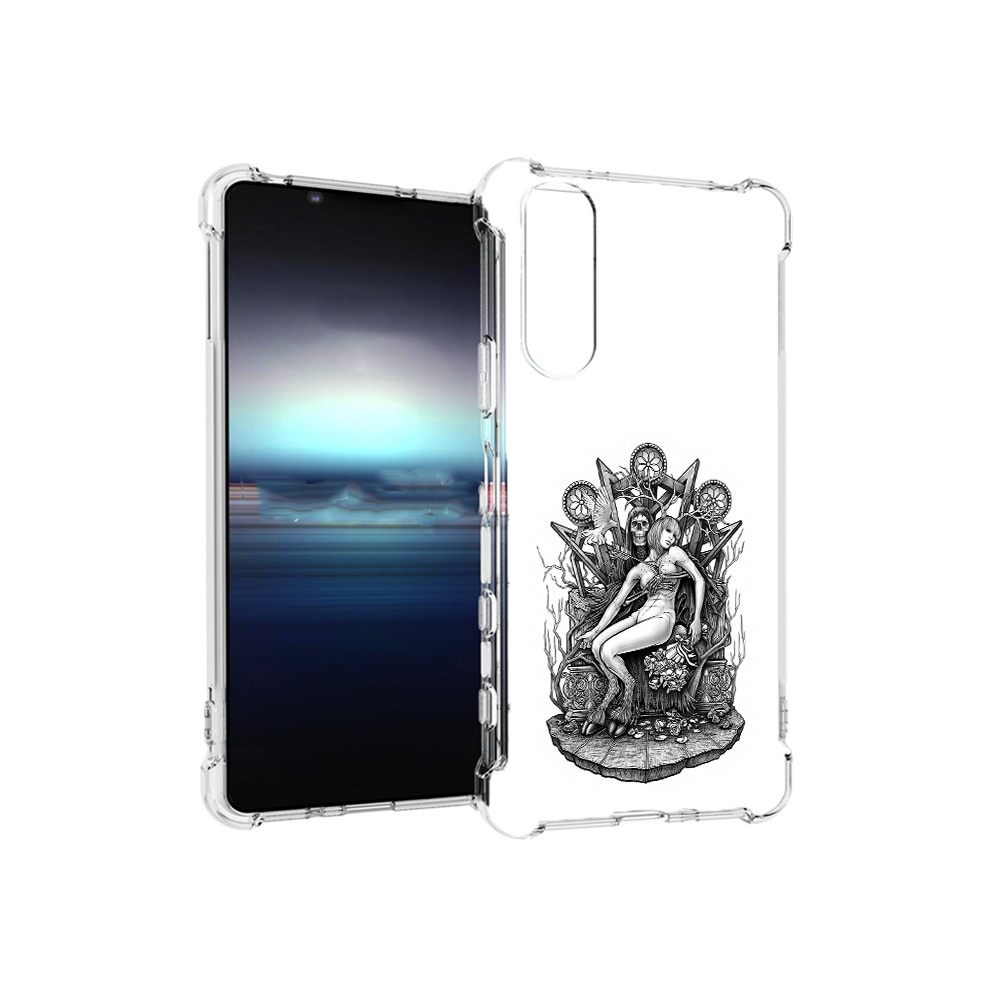 

Чехол MyPads Tocco для Sony Xperia 5 девушка на троне (PT154834.228.309), Прозрачный, Tocco