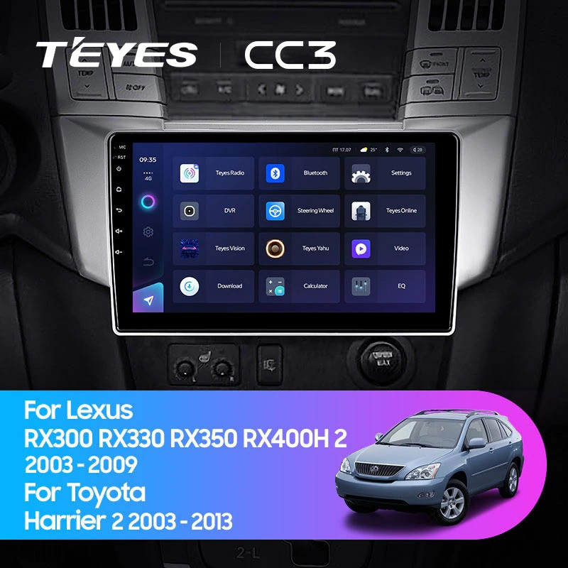 Штатная магнитола Teyes CC3L 464 Toyota Harrier 2003-2009 2940000₽