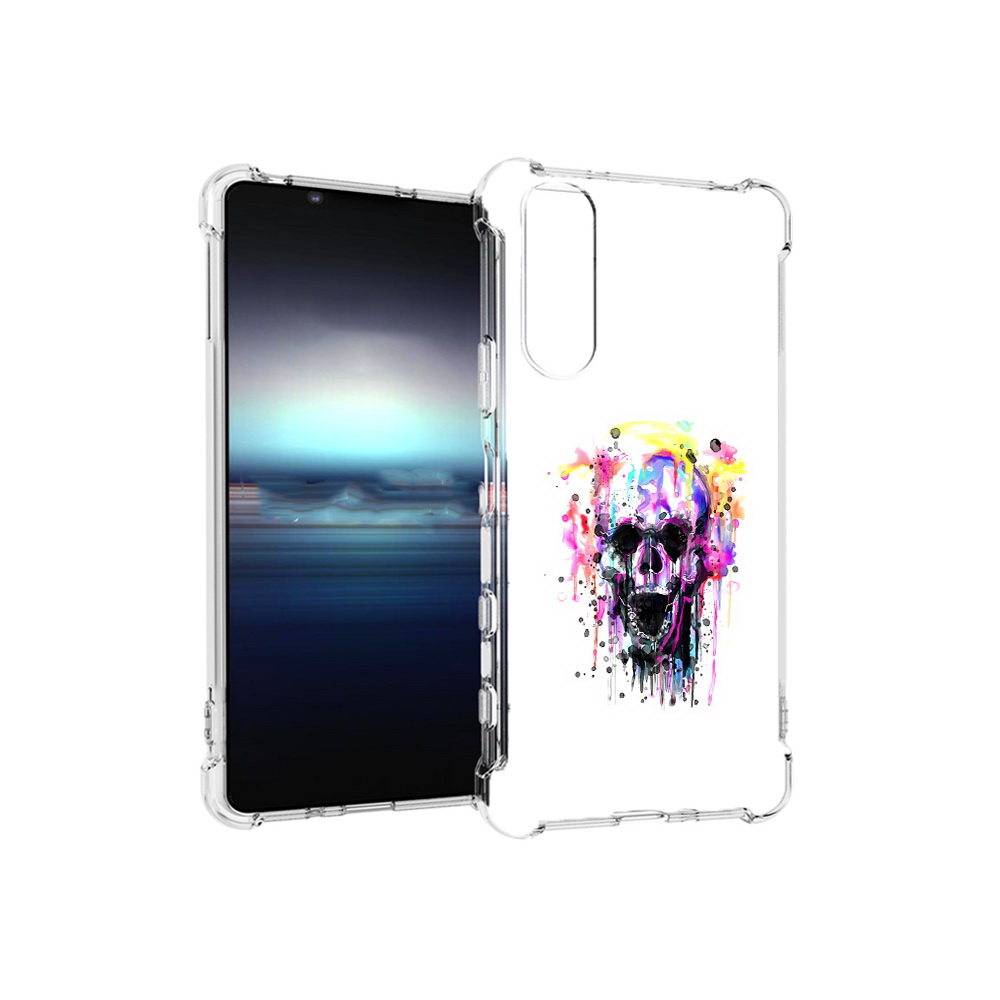 

Чехол MyPads Tocco для Sony Xperia 5 граффити череп (PT154834.228.298), Прозрачный, Tocco