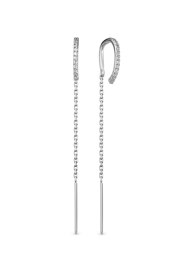 

Серьги продевки из серебра с фианитом Kari Jewelry 3101020338, 3101020338