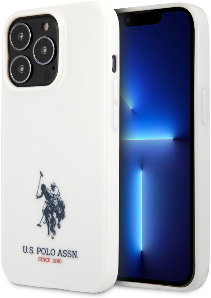 фото Чехол cg mobile u.s. polo assn. tpu logo small horse hard для iphone 13 pro белый