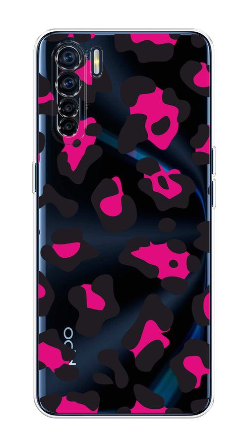 

Чехол на Oppo A91/Reno 3 "Pink cow spots", Черный;розовый, 254250-1