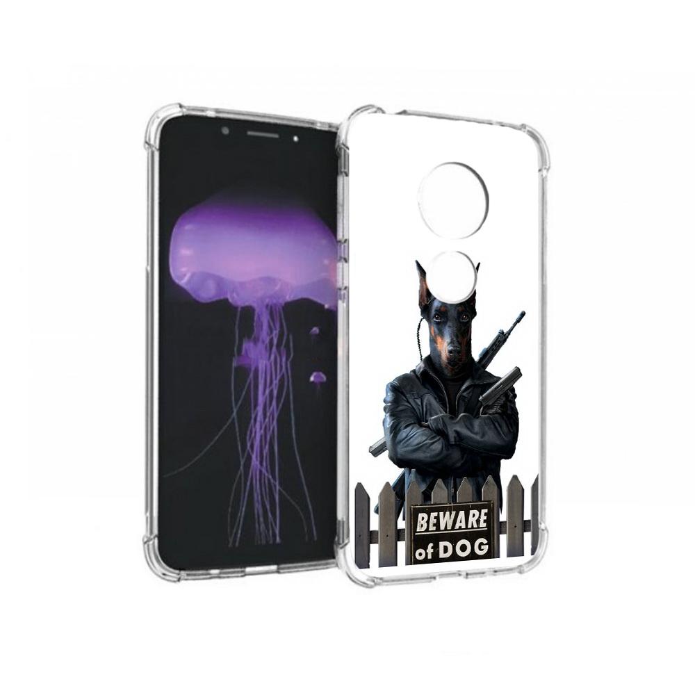 

Чехол MyPads Tocco для Motorola Moto G7 доберман (PT123662.354.332), Прозрачный, Tocco
