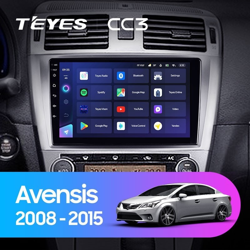 Штатная магнитола Teyes CC3L 464 Toyota Avensis 3 2008-2015 2830000₽