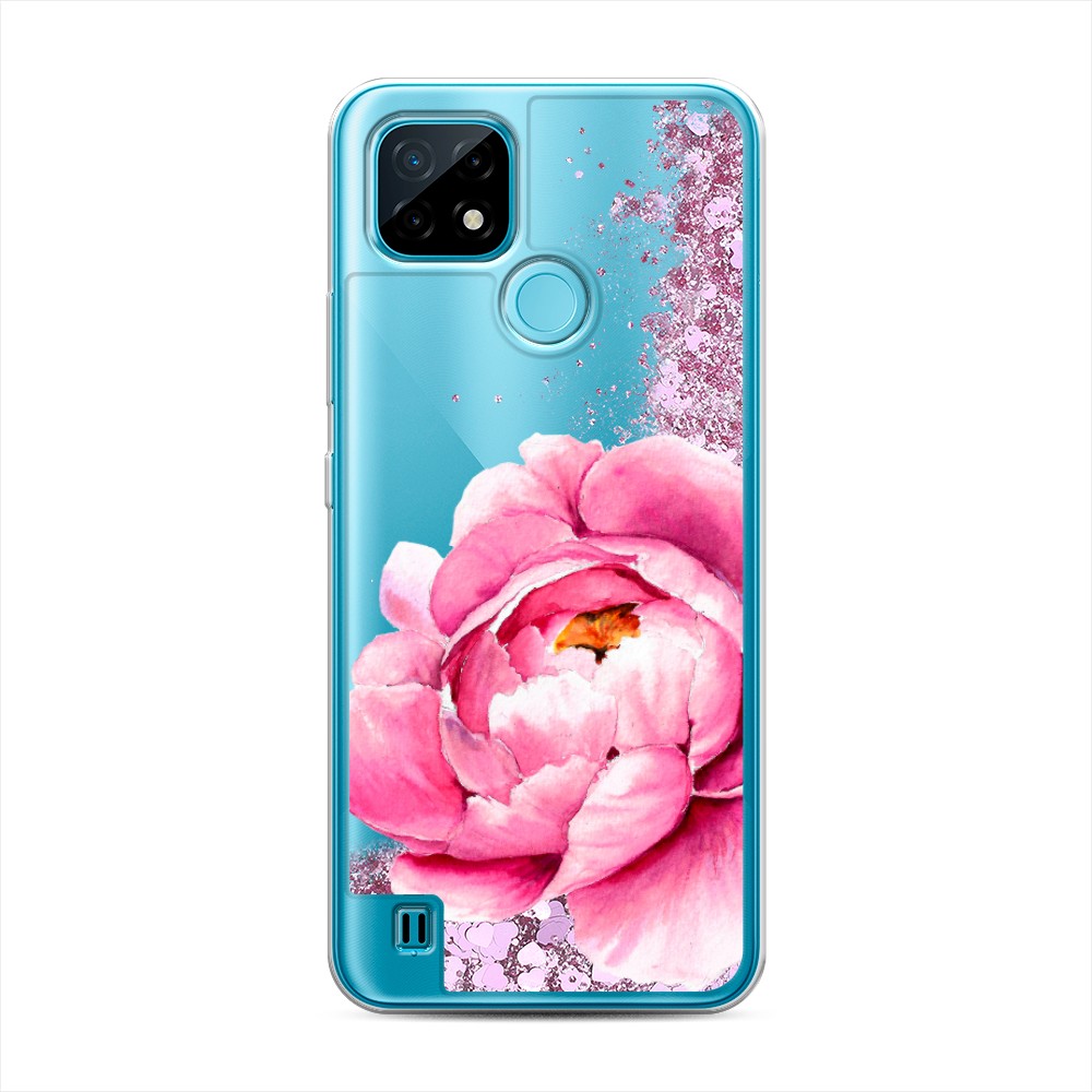 

Жидкий чехол с блестками "Прекрасный пион" на Realme C21, 254994-1